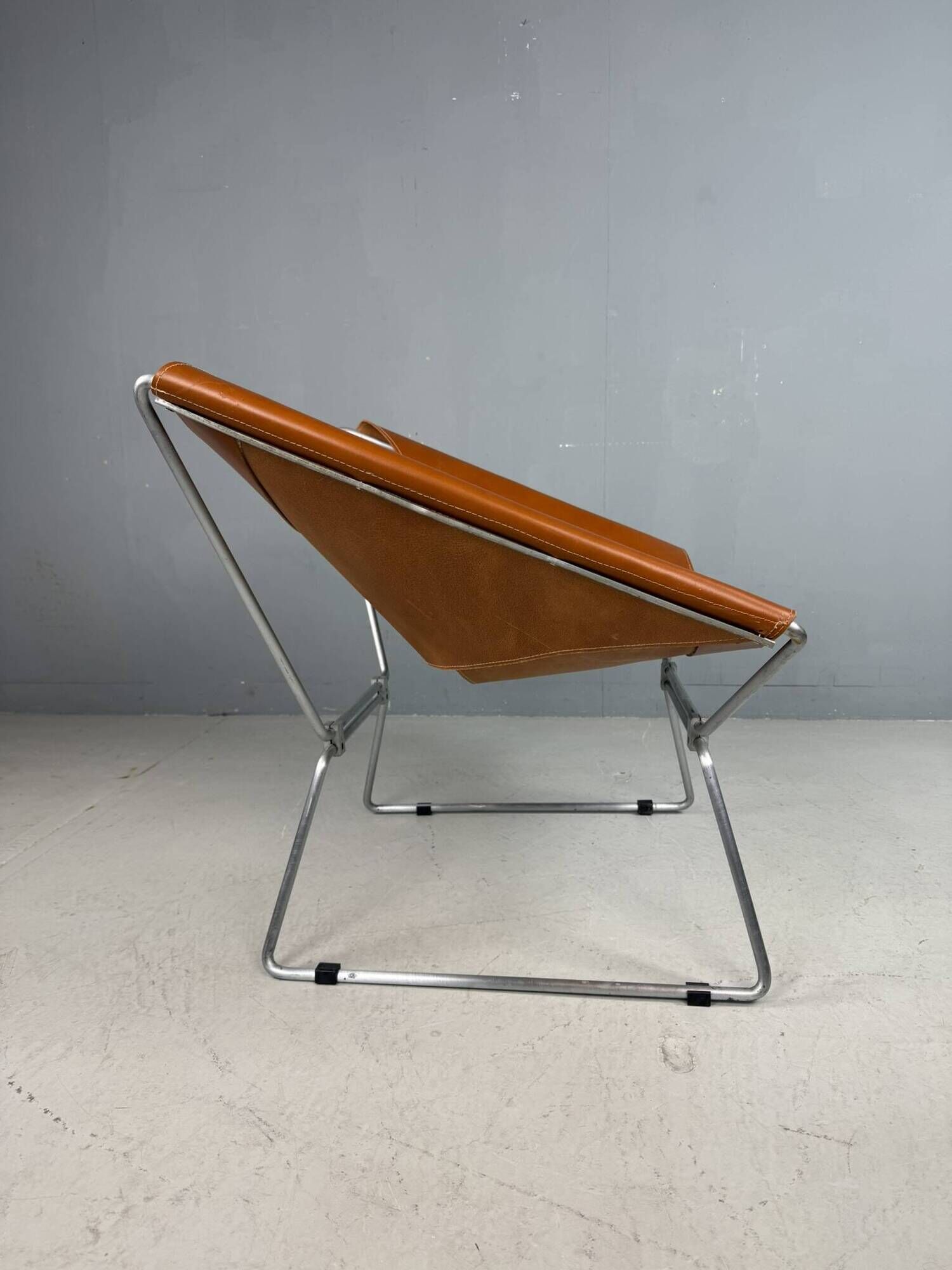 Pierre Paulin AP-14 cognac leather armchair for A. Polak, 1955