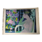 Original lithograph signed Camille Hilaire
