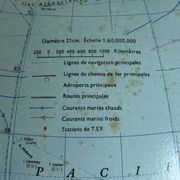 Vintage globe 1962 terrestrial world map glass tripod Taride - 32 cm