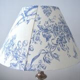 Vintage toile de Jouy lampshade, blue flowers