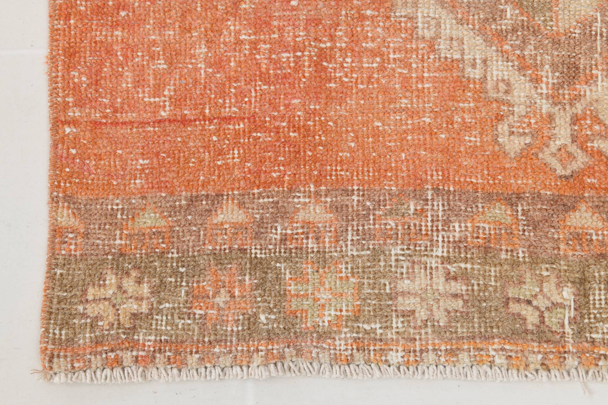 3x12 Pumpink Orange Classic Vintage Runner Rug, 90x353Cm SK 20811