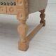 1970s, 3-seater Danish sofa, original beige furniture wool, solid oak wood.