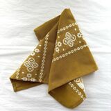 Basque pattern towel, mustard