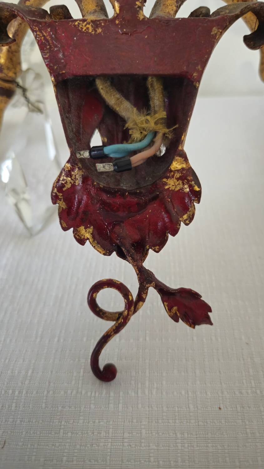 Wall sconce with pendants in Louis XV style