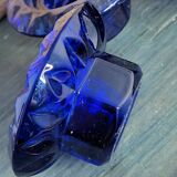 Navy blue candle holders