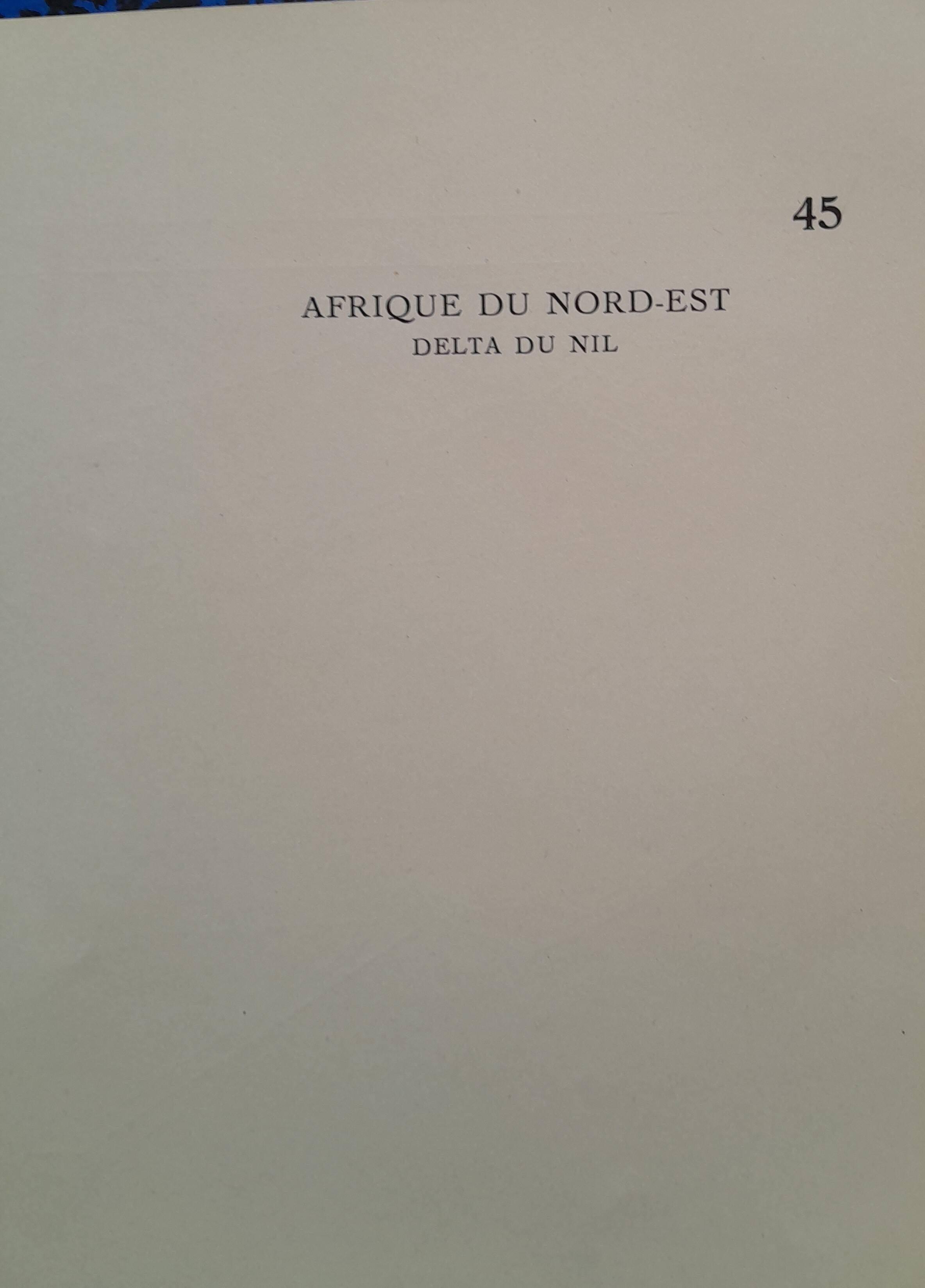 A geographical map from Atlas Quillet year 1925 map: North-East Africa Nile delta