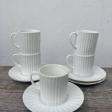 Limoges white porcelain coffee cups