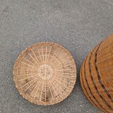 Wicker laundry basket