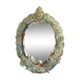 Separated enamel table mirror
