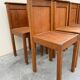 Set of 10 Brutalist Monastery Chairs from the 50s