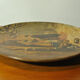Alsatian terracotta dish painted decorative 19th century