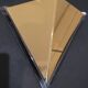 Art deco wall lamp in gilded metal and plexi