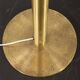 Venini Italian brass floor lamp with Murano swirl globe, Italy 1970s