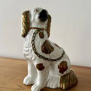 Pair of Staffordshire ceramic dogs – England, 20th century