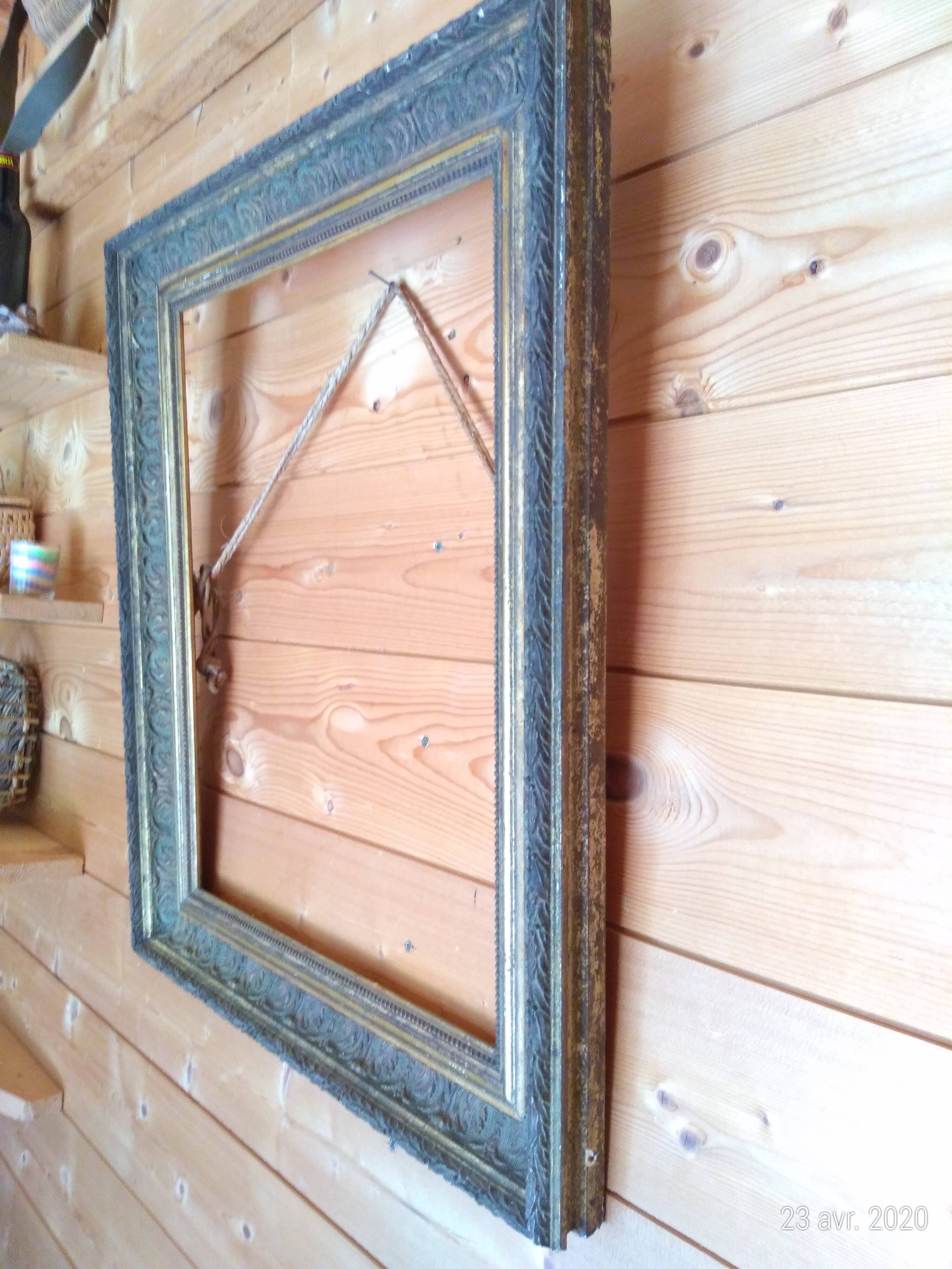 Old gold wood frame