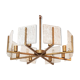 1960 vintage brass chandelier - glass