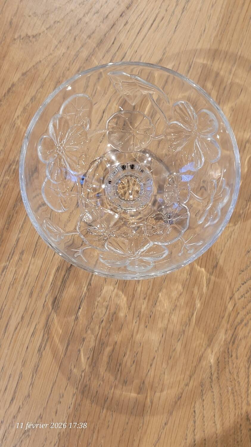 Pressed glass bonbonnière