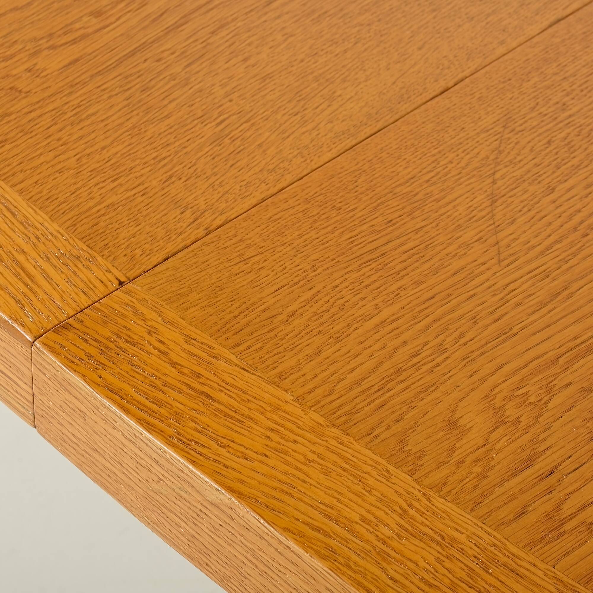 Danish extra large oak extension oval table attributed to Skovby, 1970s