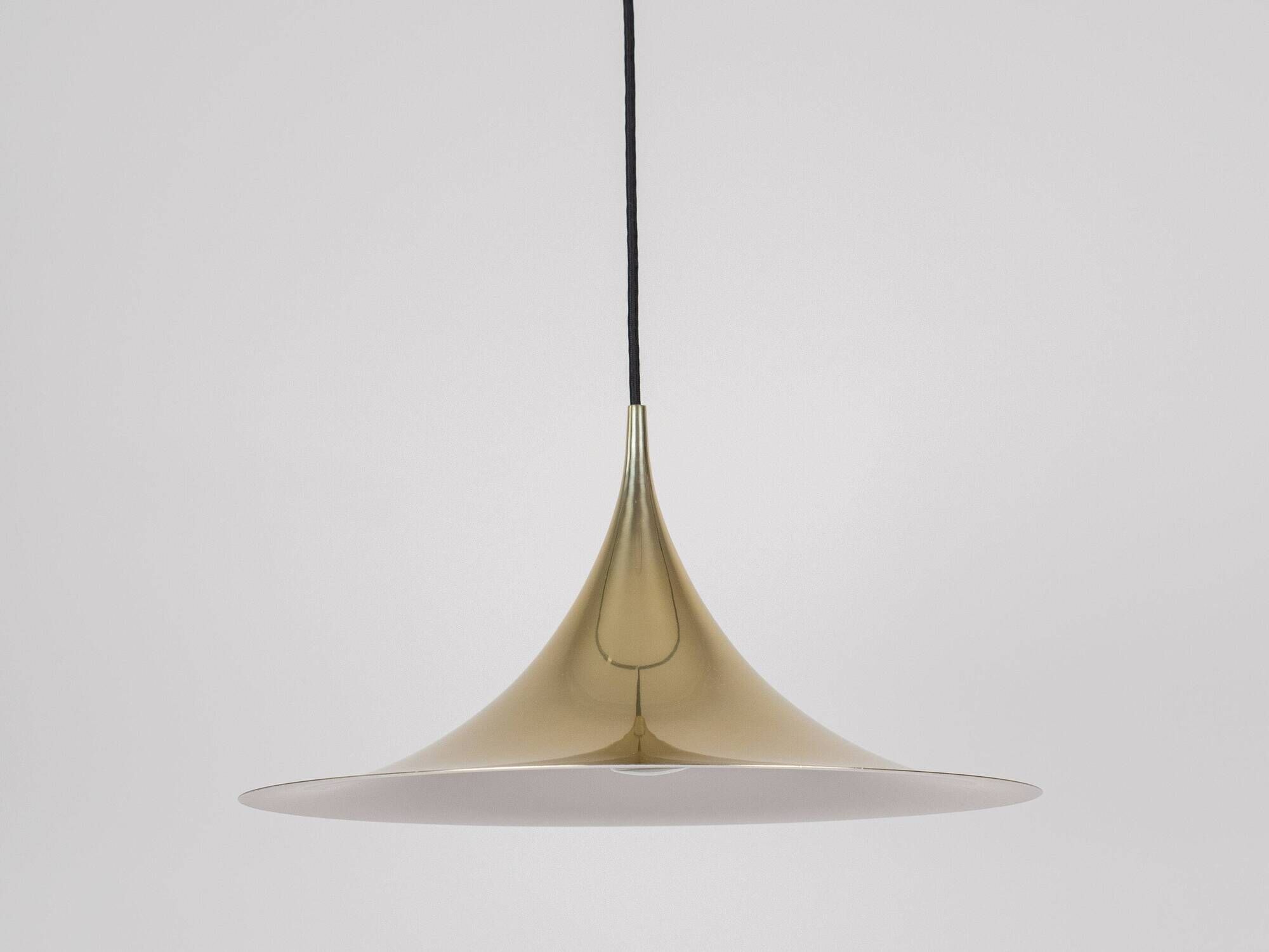 Vintage Semi Pendant Lamp by Fog & Mørup, 47 cm, Danish Mid-Century Design,