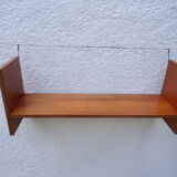 Pair of teak wall shelves
