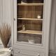 Glass display cabinet with drawer