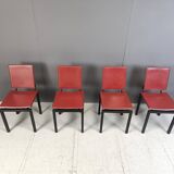 Set of 4 post modern dining chairs, 1980s
