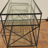 Console fer forgé et verre