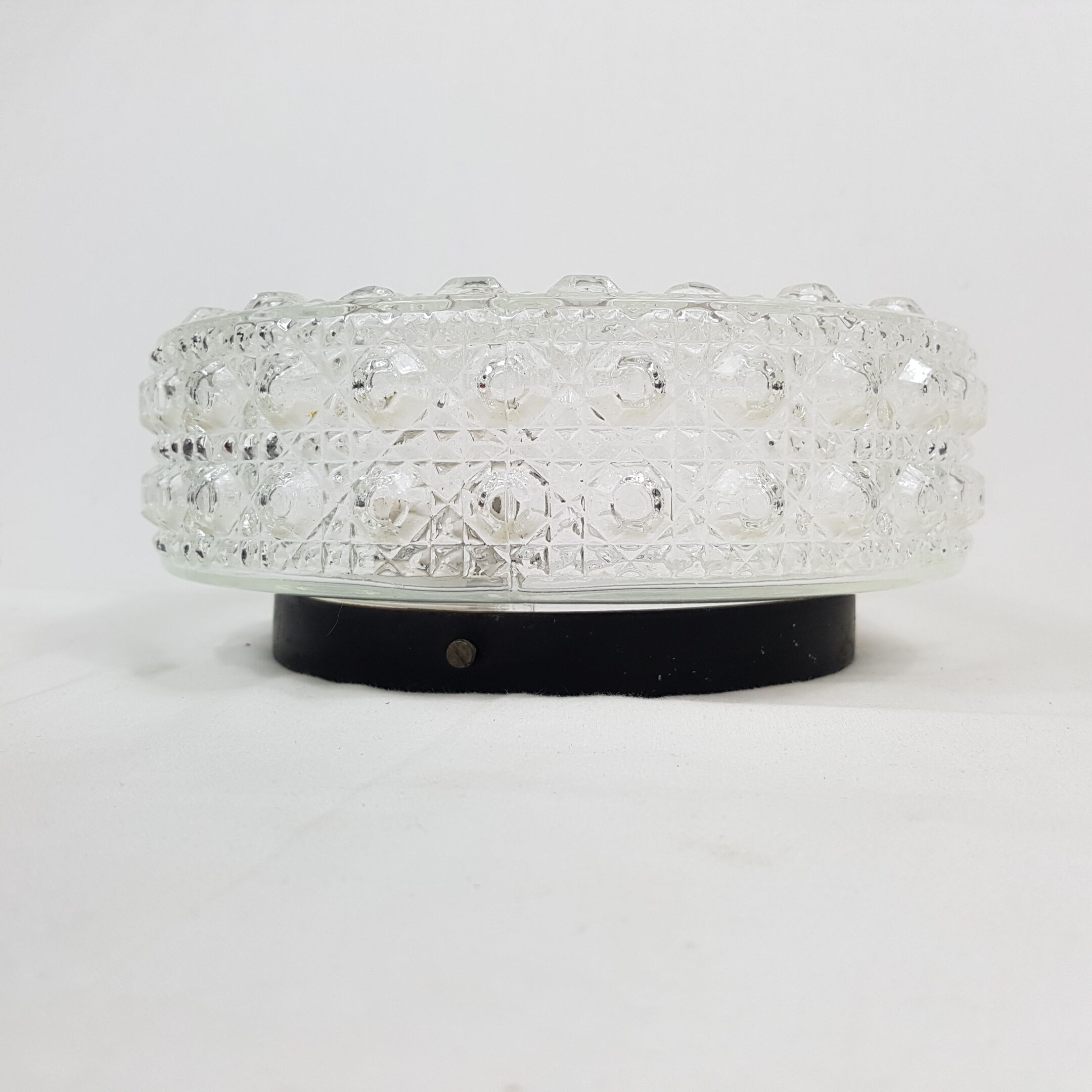 Round ceiling in cast glass vintage