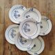 Old St Amand flat plates, blue roses