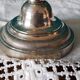 Pair of old silver metal candlesticks