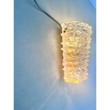 A Pair Barovier Art Deco Rostrato Clear Italian Murano Glass Wall Sconces