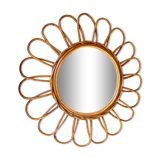 Vintage rattan mirror