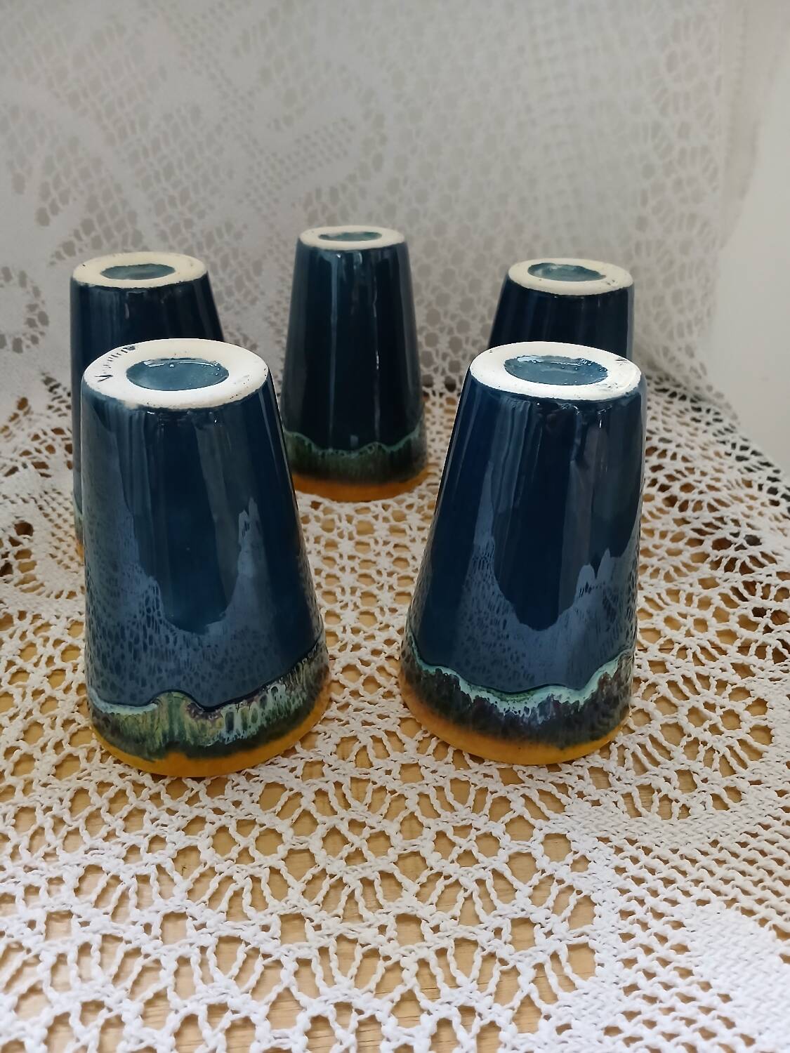 5 old Vallauris mugs / mazagrans