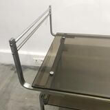 Desserte tray smoky grey glass