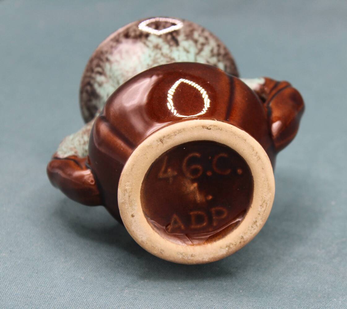 Small vallauris style vase from the adp earthenware factory - handmade - unique - vintage