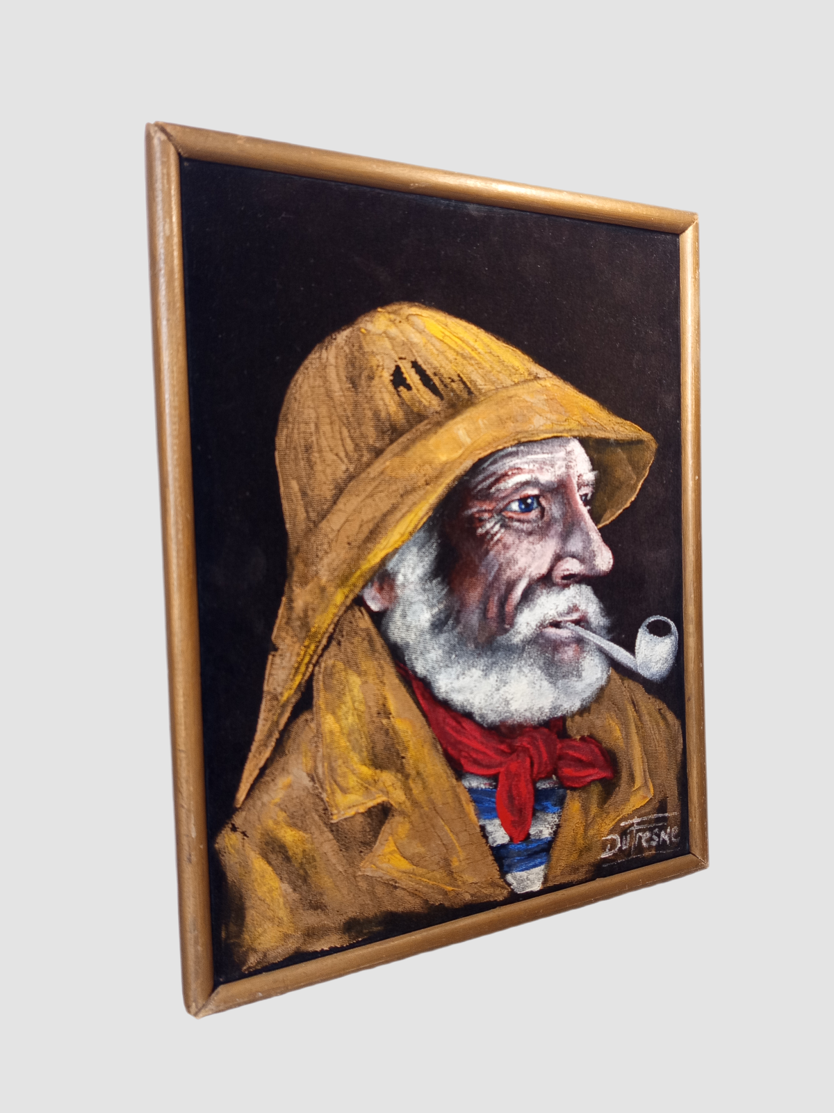 Portrait de marin breton à la pipe – signé Dutresne
