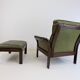 Dreipunkt International Scala leather lounge chair with ottoman