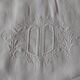 Nappe ancienne lin brodé 175 X 175 cm
