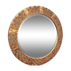 Golden stuck round mirror