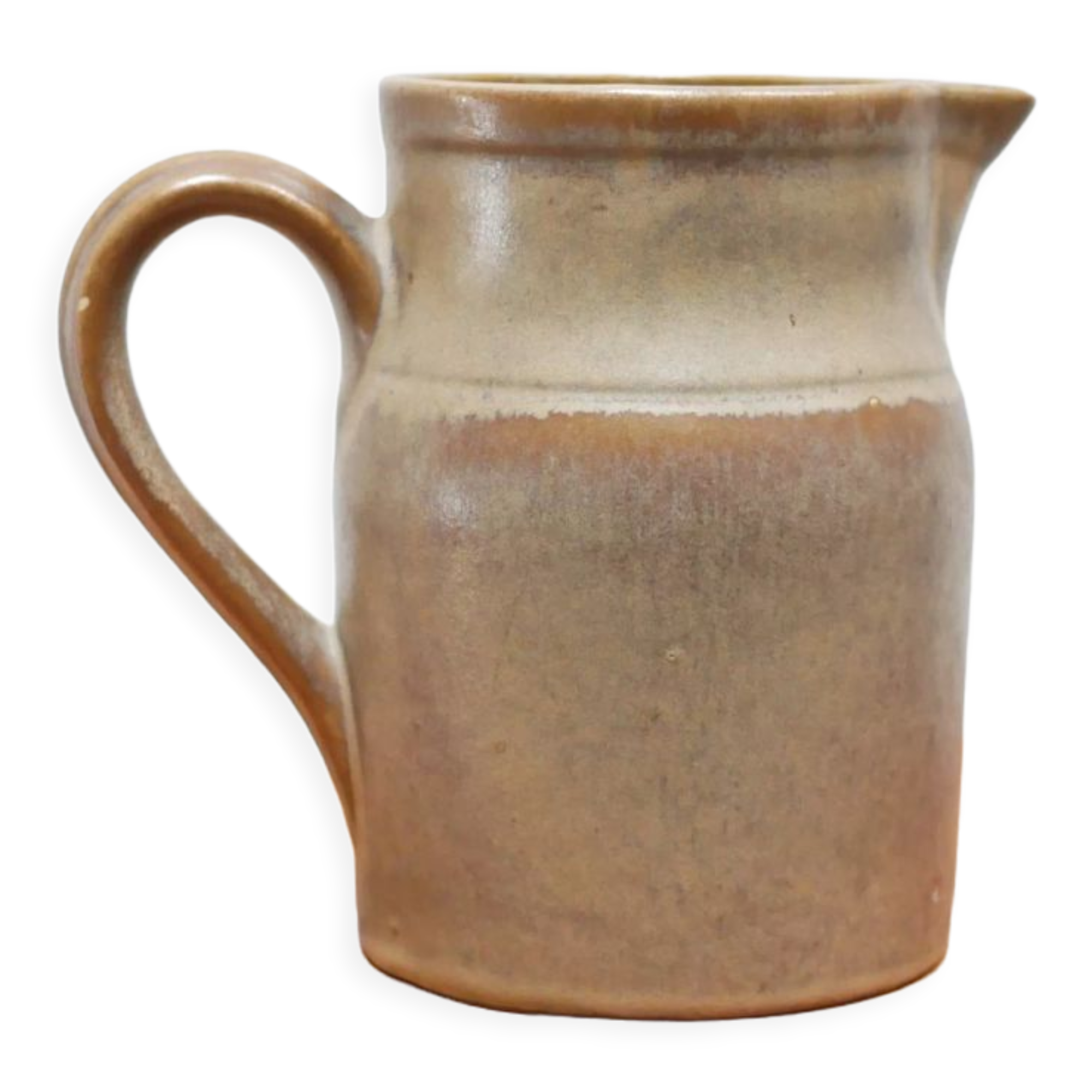 Vintage stoneware pitcher by the Digoin factory, France