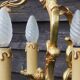 French Bronze Birdcage Chandelier: Louis XV Style 3-Branch Light