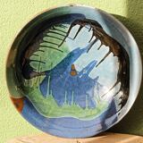 Large ceramic deep dish signed Ceramp