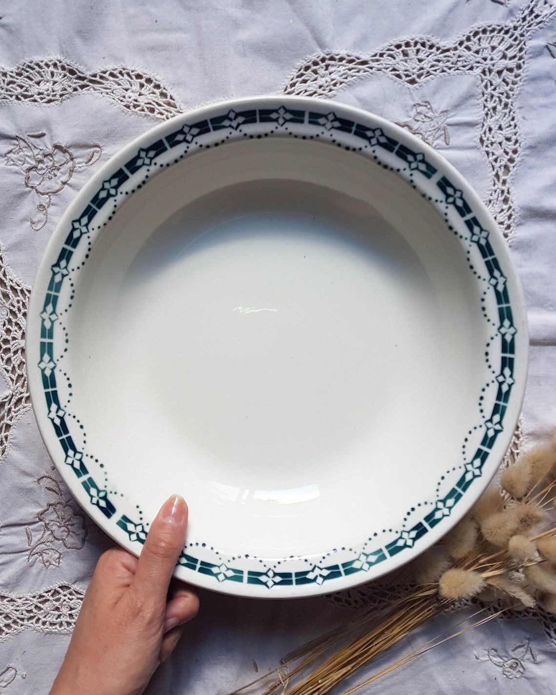 Vintage deep dish Terre de fer Badonvillier model 2114