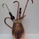 Umbrella holder, copper and brass broc