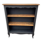 Bibus library shelf black wood Louis XV style