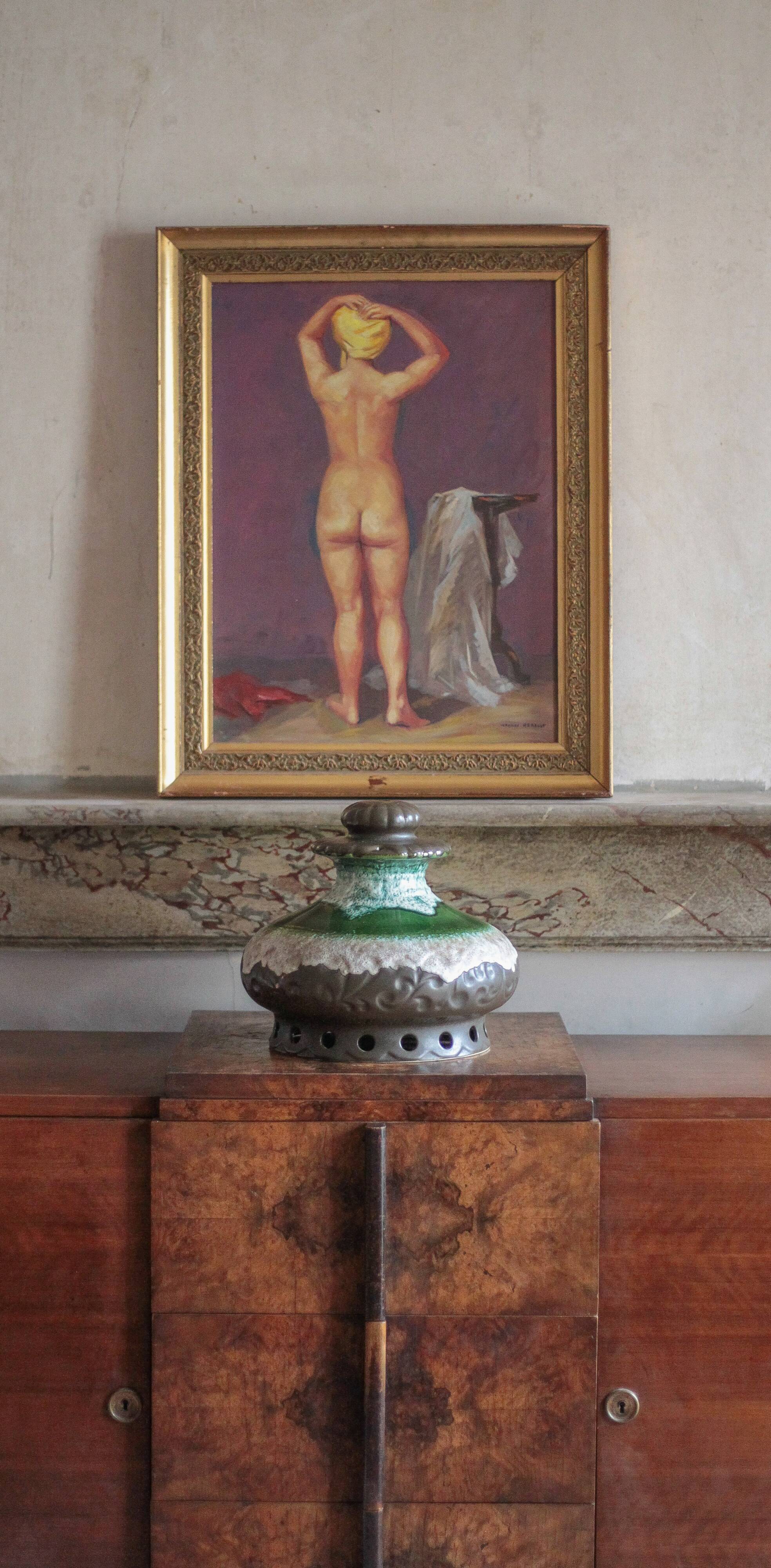 Vintage ceramic pendant light, ceramic lampshade, hanging lamp