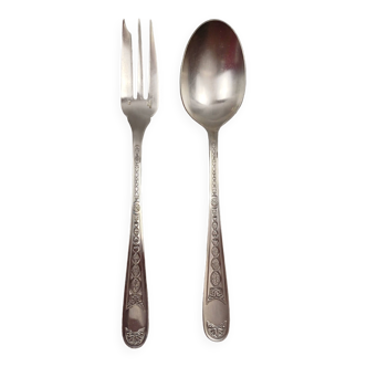 christofle villeroy model - silver metal stew service cutlery tbe