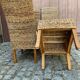 4 chaises de salle à manger en jonc de mer abaca ou bananier