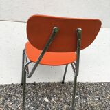 Orange skaï chair