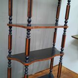 Blackened wooden wall shelf